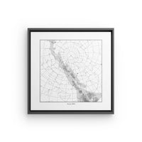 Celestial moment - canvas on black floating frame