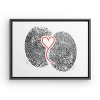 Two Souls, One Heart, Canvas with Floating frame