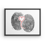 Two Souls, One Heart, Canvas with Floating frame