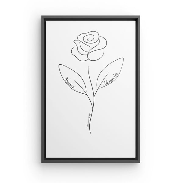 Say it with Flowers - Canvas with black floating frame