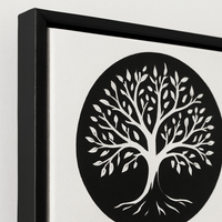 Tree of Life - Canvas on black floating frame