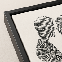 Duo Silhouette - canvas on Black floating Frame