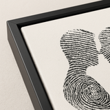 Duo Silhouette - canvas on Black floating Frame