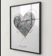 Heart Print - Framed Poster