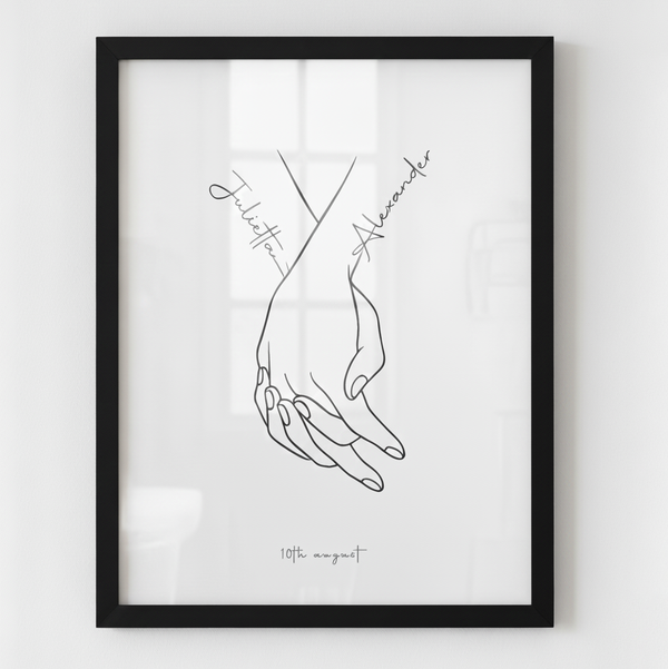 Holding Hands - Framed Poster