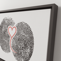 Two Souls, One Heart, Canvas with Floating frame
