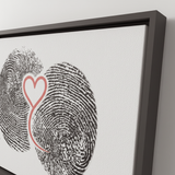 Two Souls, One Heart, Canvas with Floating frame