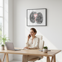 Two Souls, One Heart. Framed Poster