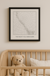 Celestial moment - canvas on black floating frame