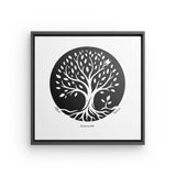 Tree of Life - Canvas on black floating frame