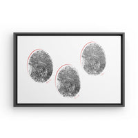 Family Fingerprints - Canvas with black floating frame