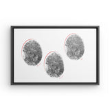 Family Fingerprints - Canvas with black floating frame