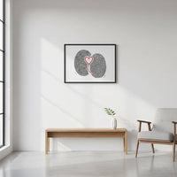 Two Souls, One Heart. Framed Poster